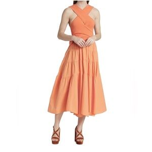 Derek Lam 10 Crosby Women's Orange Alivia Mixed Media